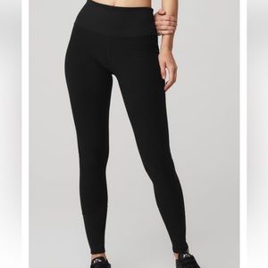 All Yoga High-Waist Alosoft Lounge Legging in black color
